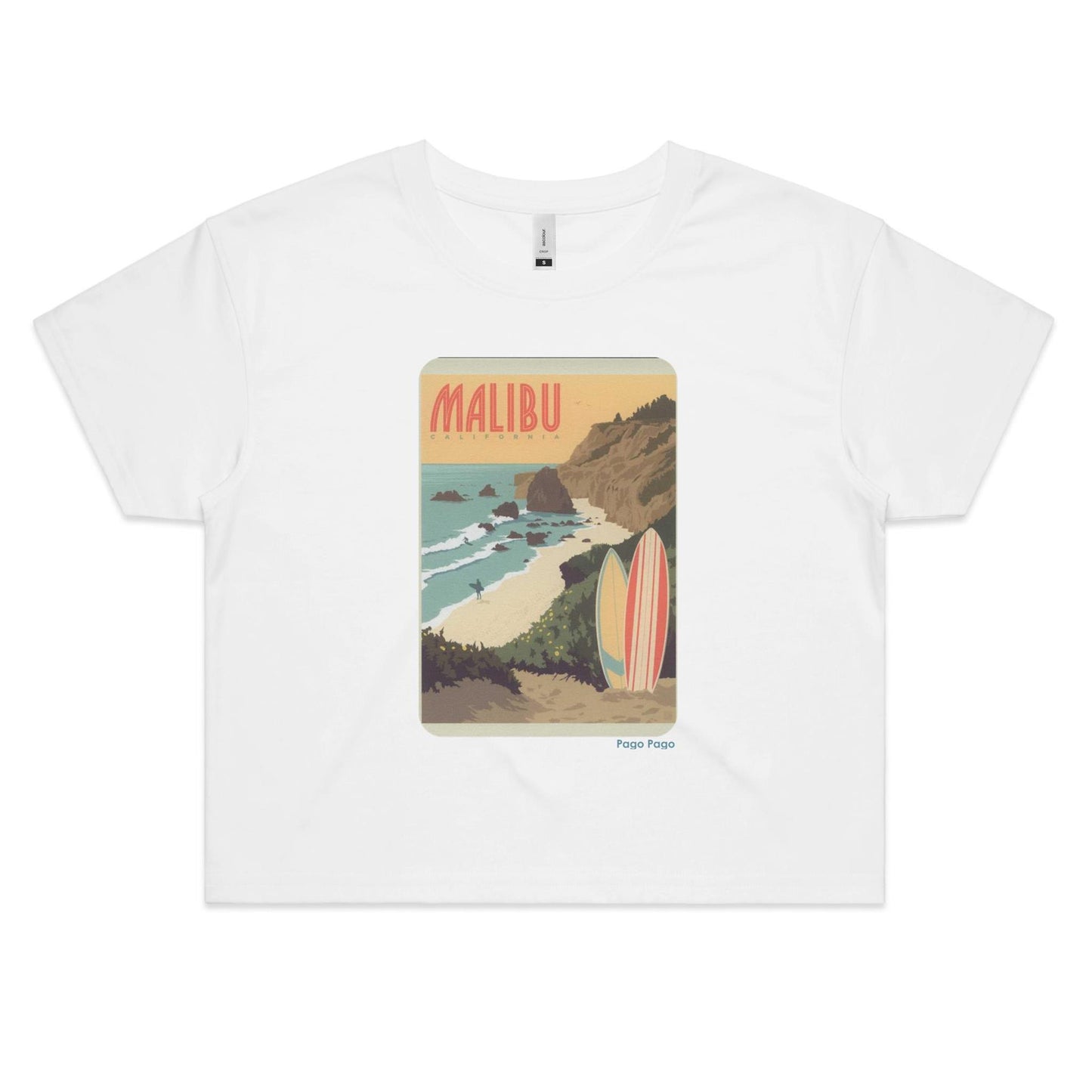 MALIBU WOMENS CROPPED TEE